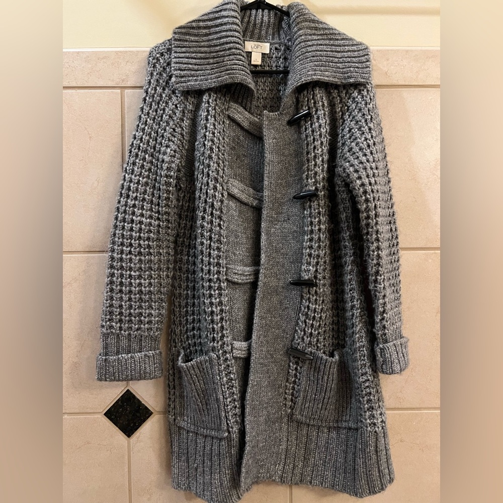 Ann Taylor Loft sweater jacket - size large